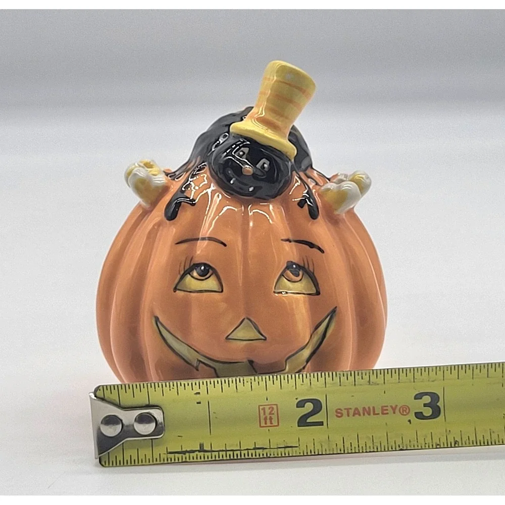 Transpac Holiday Shop Pumpkin Spider Salt Pepper Shakers Halloween Set